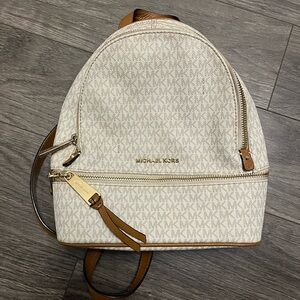 Michael Kors Beige and Brown Women's Backpack